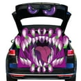 thumbnail image 2 of Halloween Monster Face Car Trunk or Treat Decoration Kit – Giant Purple Monster with Eyes, Sharp Teeth & Tongue, Scary Garage Door or SUV Halloween Décor for Outdoor Party & Haunted House Display, 2 of 7