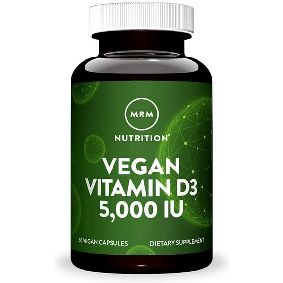 MRM Vegan Vitamin D3 5000 IU Vegan Capsules, 60 Ct