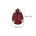 thumbnail image 2 of Unique Bargains 20Pack Teardrop Sew on Rhinestone - 10x7mm Glass Teardrop Crystal Rhinestones in Gold Prong Setting (Brown Purple), 2 of 7