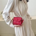 thumbnail image 1 of Bolso satchel para mujer Bolso bandolera de hombro de cuero PU con patrón de cocodrilo (rojo rosa), 1 of 7