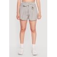 thumbnail image 3 of Women's Striped Tie Waist Belted Shorts, 3 of 4