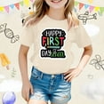 thumbnail image 2 of LEKDFST Kindergarten Graphic Tees for Kids Girls Boys Back to School T-Shirts Watch Out Kindergarten Here I Come Graphic Tops Beige 3-4 Years, 2 of 4