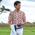 thumbnail image 3 of Fotbe Red Lobster With Claws Camiseta Polo de Golf para Hombre con Estampado – Camisa Deportiva Transpirable con Cuello Abotonado-Medium, 3 of 6