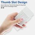 Hard Plastic Badge Holder, Clear ID Badge Name Card Holder with Easy