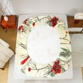 thumbnail image 5 of Feelyou Winter Red Bird Twin Sheet Sets for Kid, Kawaii Christmas Robin Twin Fitted Sheet, Jungle Branches Plant Flat Sheet, Super Cozy Room Decor, 3-Piece, 5 of 7