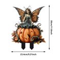 thumbnail image 4 of Leojiow Your Halloween Display With Bewitching Acrylic Decorative Planter Featuring Witch Fairy Pumpkin And Skeleton Motifs! Orange 30X25Cm, 4 of 6