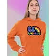 thumbnail image 2 of Be Visible Bubblegum Banner Hoodie Women -Smartprints Designs, Female Medium, 2 of 4