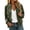 Green, variant on Women Stand Collar Zip Bomber Jacket Polyester Windproof Loose Casual Layering Outerwear 1PC S-XXXL Plus Size Friendly