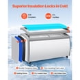 thumbnail image 4 of KFFKFF Commercial Ice Cream Display Case, 16.3 Cu.ft Chest Freezer, -19 to 3℉ Temp Adjustable Mobile Top Deep Freezer, 4 of 9