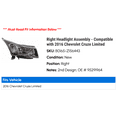 thumbnail image 2 of Right Headlight Assembly - Compatible with 2016 Chevy Cruze Limited, 2 of 2