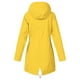 thumbnail image 4 of Chaqueta de lluvia sólida para mujer al aire libre de talla grande impermeable con capucha a prueba de viento abrigo suelto Pompotops  qwe16610, 4 of 5