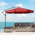 thumbnail image 2 of Outsunny Parasol Déporté Suspendu de Patio 11 Pi, Parasol Cantilever, Rouge, 2 of 10