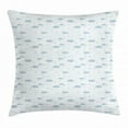 thumbnail image 1 of Cloud Throw Pillow Cushion Cover, Nursery Concept Tiny Clouds Pouring Raindrops and Droplets, Decorative Square Accent Pillow Case, 24 X 24 Inches, Blue Grey Sky Blue and Baby Blue, by Ambesonne, 1 of 2