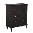thumbnail image 5 of HLR 40" Mid-century 5 Drawer Dresser for Bedroom,  Wooden Dressers & Chest of Drawers, Black, 5 of 13