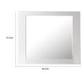 thumbnail image 5 of Contemporary Beveled Edge Mirror with Rectangular Wooden Frame, White- Saltoro Sherpi, 5 of 5