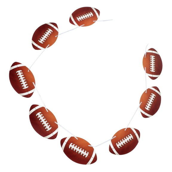 WHAMVOX  Football Game Day Party Supplies Birthday Banner Light Brown