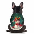 thumbnail image 5 of Snowman Winter Printed Dog Sweatshirt Soft Lightweight Short Sleeve Pet Shirt Comfortable Christmas Outfit for Indoor and Outdoor Activities (Dark Green,4XL), 5 of 8