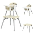 thumbnail image 1 of Costway Trona Convertible 4 en 1 para Bebés Silla Alta de Comedor con Arnés Bandeja Desmontable y Ajustable Set de Mesa y Silla para Niños, 1 of 10