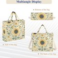thumbnail image 6 of FORMRS Womens Corduroy Tote Bag Crossbody Shoulder Handbag with Pocket, Floral Birds Pattern, 6 of 7