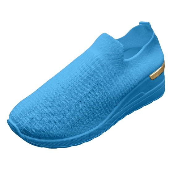 YLYL Orthopedic Sneakers for Womens Wedge Heel Thick Sole Breathable Mesh Casual Slip on Walking Shoes