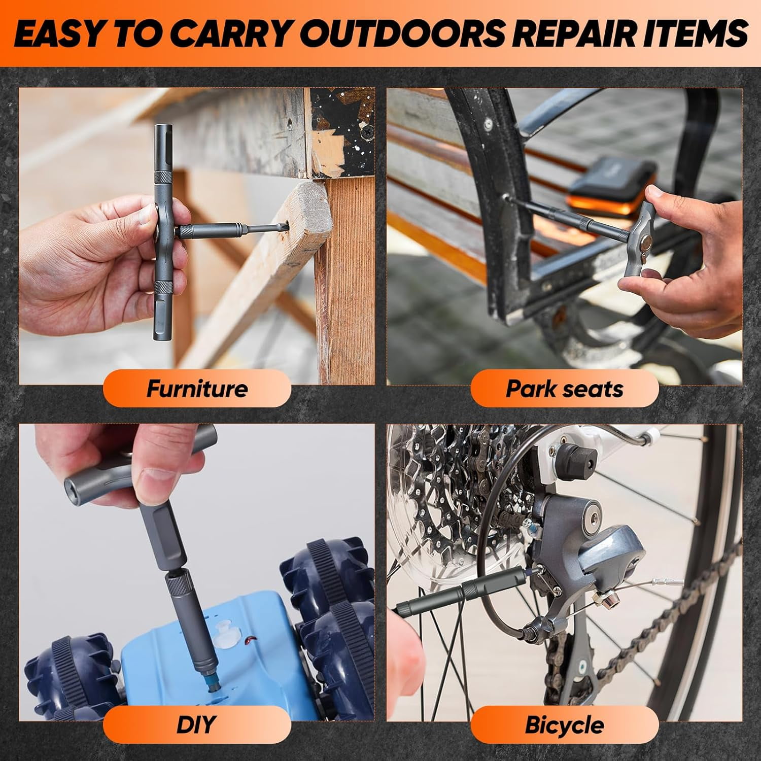 42 in 1 Magnetic Screwdriver Set, with T Handle, DIY Multi Bit Magnetic Drive Set, Versatile Repair Tool for Home Appliances Bicycle Motorcycle