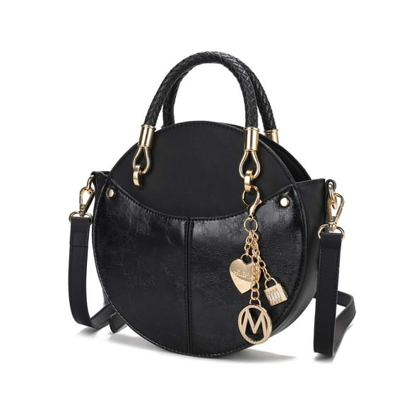 MKF Collection Nobella Women’s Crossbody Vegan Leather Functional and Trendy Handbag by Mia K. -Black
