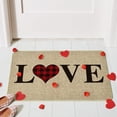 thumbnail image 4 of Clearance！npkgvia Valentines Decorations,Low Profile Door Mat Indoor Valentines Day Retro Rug Non-Slip Gnome Hearts Printed Doormat Outdoor Valentines Day Yard Decor, 4 of 6