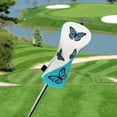 thumbnail image 4 of Golf Wood Headcover Anti Scratch Protector Mariposa Patrón Club Head Cover para FW blanco Zulema Fundas para cabezas de golf, 4 of 8