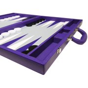 Silverman & Co. 19-inch Premium Backgammon Set - Large - Purple