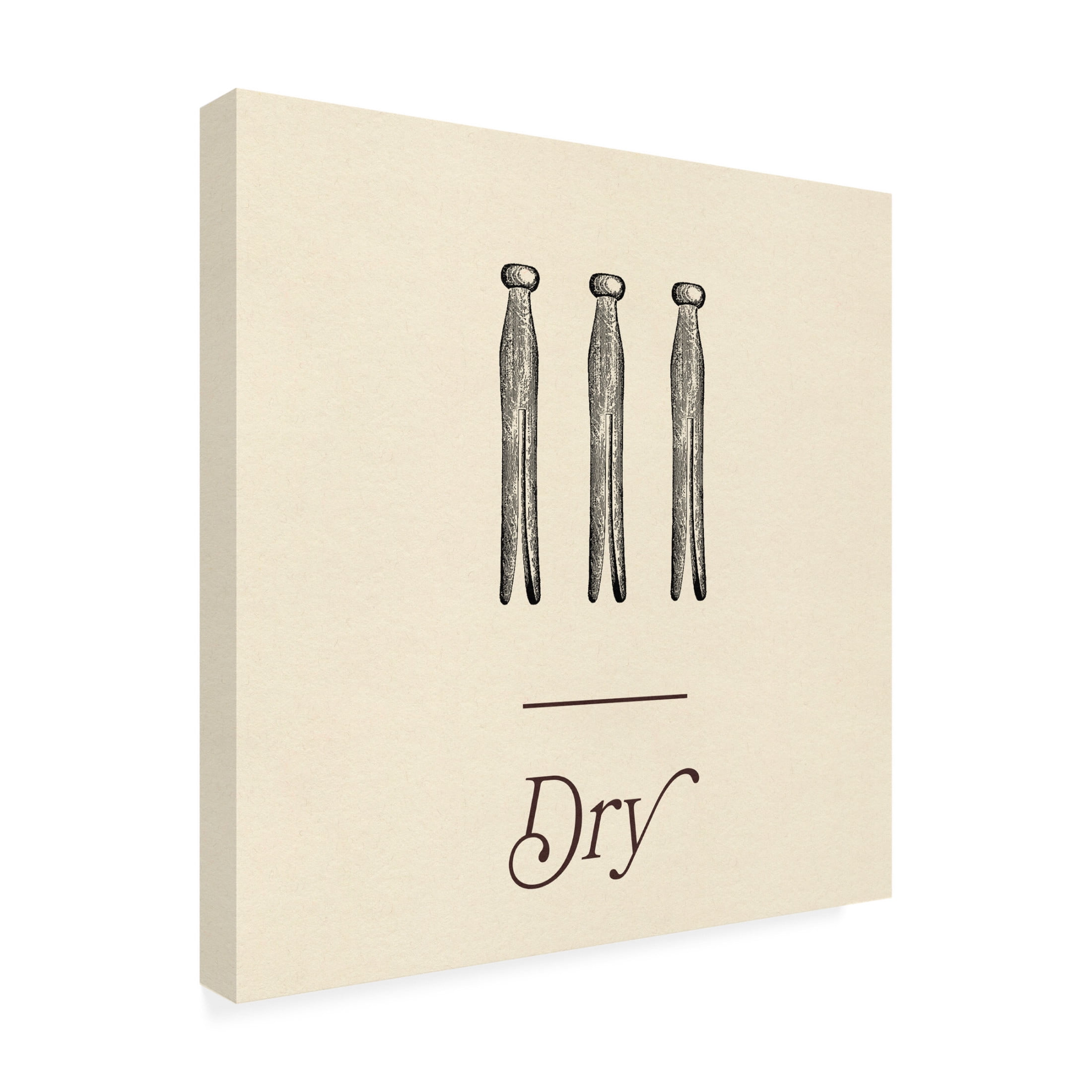 Canvas Wall Art - Jacob Green 'Laundry Sign II' Wall Art for Living Room, Bedroom, or Office Décor by Trademark Fine Art - 24 x 24 Inches
