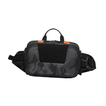 Optima Lure Bag Fishing Tackle Storage Bag Equipment Portable Lightweight Comfortable Organization Zipper Fanny Pack Organizer Pouch Gray