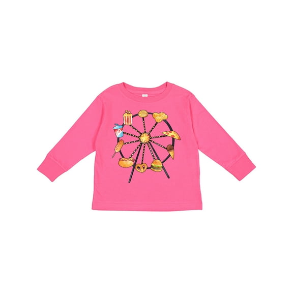 Inktastic Ferris Wheel with Snacks Boys or Girls Long Sleeve Toddler T-Shirt
