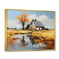 thumbnail image 2 of Designart "Expressive Countryside Farmhouse II" Landscapes Floater Framed Wall Art Print, 2 of 7