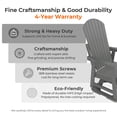 thumbnail image 4 of Innovaze Poly Lumber 360°Swivel Patio Glider Chair, HIPS All-Weather Resistant for Outdoor, Poly Lumber Porch Swivel Chair, Deep Gray, 4 of 5