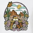 thumbnail image 6 of Wild Bobby Trendy Landscape With Daisies Cactus Monarch Butterfly Nature Lover Men Premium Tri Blend Tee, True White, Large, 6 of 6