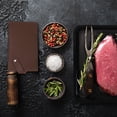 thumbnail image 4 of Uxcell PU Leather Knife Sheath Meat Cleaver Sheath Waterproof Knife Guard Deep Brown, 4 of 5