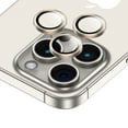 thumbnail image 4 of Elegant Choise Camera Lens Protector Metal Ring Tempered Glass Protective Film for iPhone 15 Pro 6.1inch/15 Pro Max 6.7inch, Gold, 4 of 14