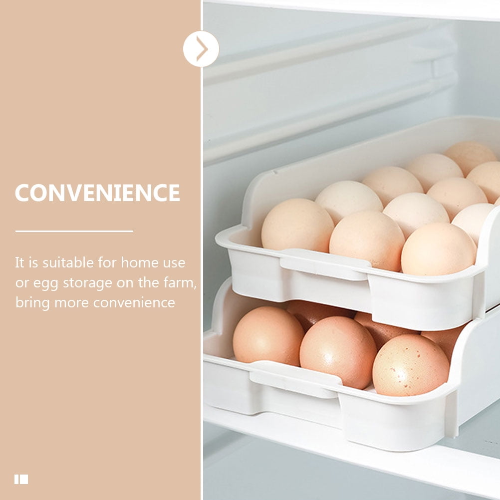 OULII Fridge Accessories Egg Drawer for Home Users 6Set 11.2X6.7X2.4In