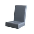 thumbnail image 1 of Funda protectora impermeable de piel sintética para silla, taburete o silla de comedor, color gris, 1 of 7