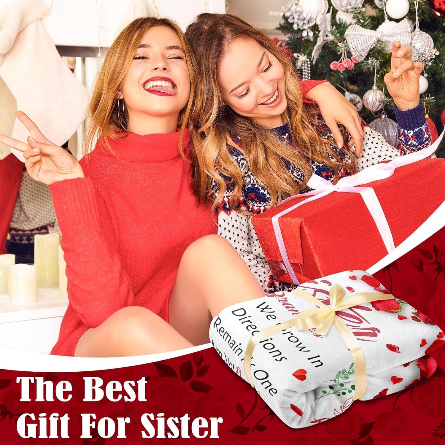 Sister Birthday Gifts, Sisters Gifts from Sister, Gifts for Sister, Sister Gifts for Women, Big Sister Gifts for Girls, Christmas Mothers Day Birthday Gifts for Sister, Sister Blanket