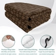 thumbnail image 4 of King Quilt Set 96''x106'', Dark Brown Rattan Lightweight Summer Bedspread Coverlet Set with 2 Pillow Shams, Vintage Abstract Wicker Texture Breathable All Season Quilt Bedding for Bedroom/Guest Room, 4 of 9