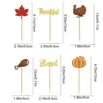 thumbnail image 3 of Neoyler 12 Pack Thanksgiving Cake Toppers Cupcake Picks Decorations for Fall Party Table Decor with Turkey Pumpkin Maple Leaf Drumstick Suit for Gatherings Holiday Desserts Decor 6.3in Multicolor, 3 of 6