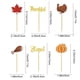 thumbnail image 3 of Decoración para el hogar, decoración de habitaciones, decoración de paredes: Juego de 12 adornos para cupcakes con pavo, calabaza, hoja de arce, muslo de pollo y tarjetas de papel para fiestas otoñale, 3 of 6