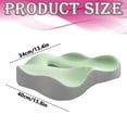 thumbnail image 3 of 1 Pc Donut Pillow Seat Cushion,Donut Chair Cushions for Postpartum Pregnancy & Hemorrhoids,Tailbone Pain Relief Cushion,Memory Foam Lifting Cushions for Office&Home Chairs, 15.8x13.4 Inch, Green, 3 of 4