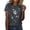 Gray, variant on T Shirts For Women Dandelion Print Pattern Round Neck Short Sleeve Tshirt Funny T Shirts For Women Size M