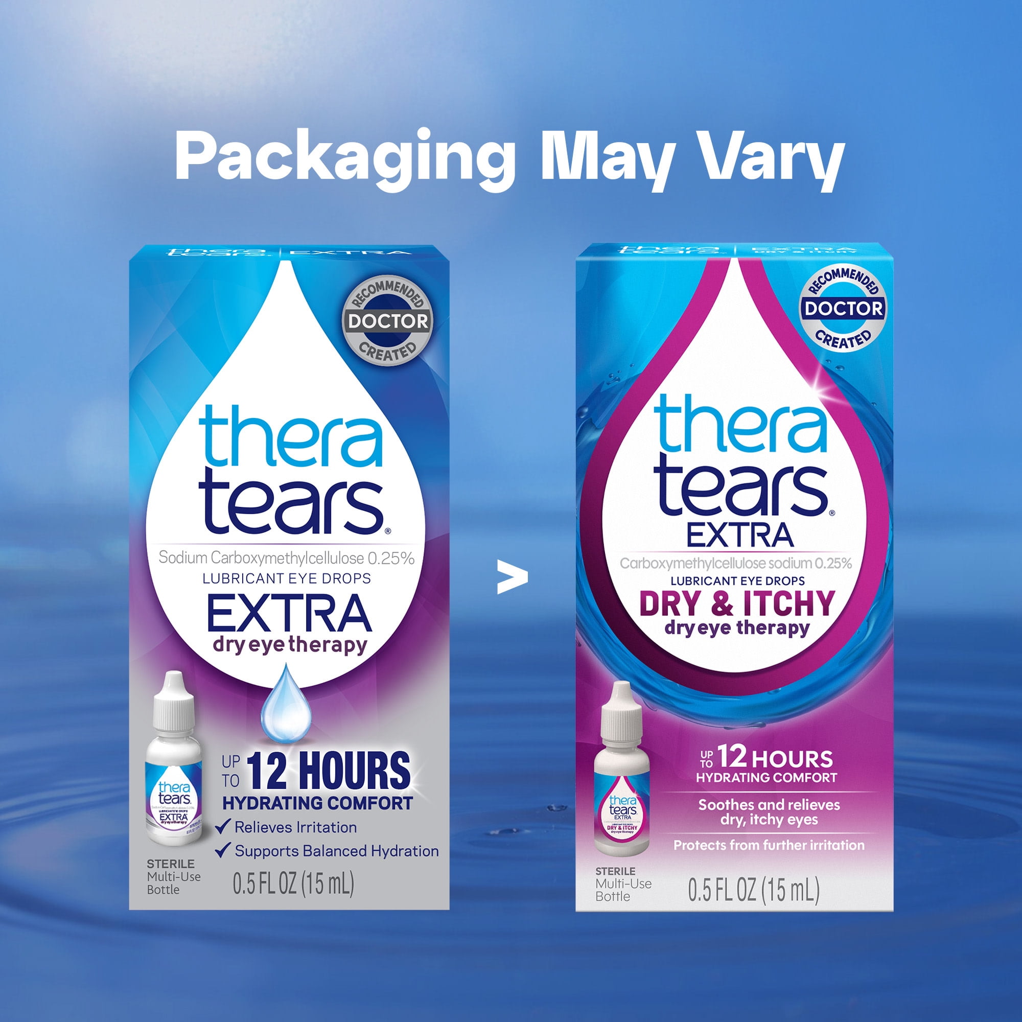(3 pack) TheraTears Extra Dry Eye Therapy Lubricating Eye Drops for Dry Eyes, Daily Use, 0.5 fl oz Bottle
