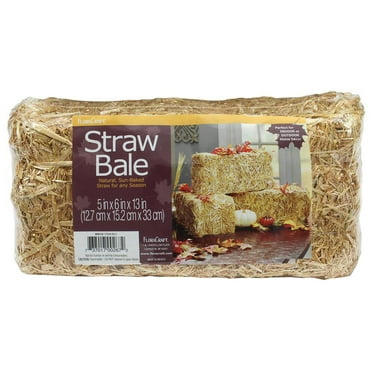 Straw Bale 6" x 5" x 13" - Natural