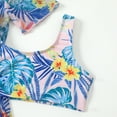 thumbnail image 5 of Mercatoo Toddler Baby Girl's 3Pcs Swimsuits Leaves Prints Bikini + Smock Bathing Suit Outfit Girls Bikini Beach Swimwear, 5 of 6