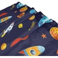 thumbnail image 3 of FREEAMG Space Rocket Shower Curtain Waterproof Fabric Bath Curtain with Hooks for Bathtub Bathroom Decor, 60 x 72 Inch, 3 of 6