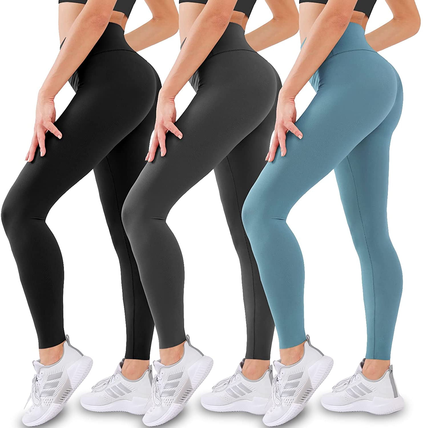 3 Pack Women Leggings-No See-Through 